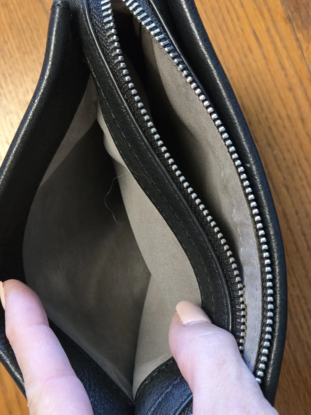 Vince Camuto Black Leather Messenger Bag